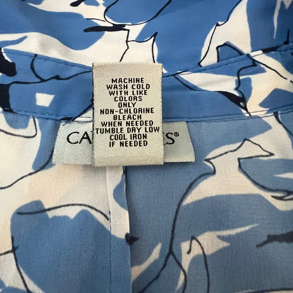 Catherine's Collared Button Down Floral Blouse - … - image 4